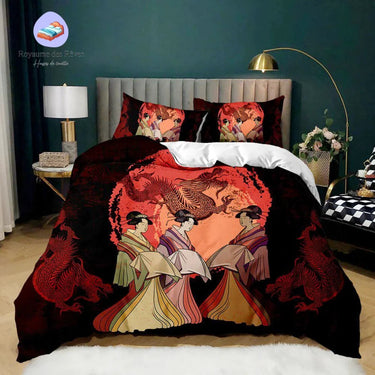 Housse de Couette Japon Dragon